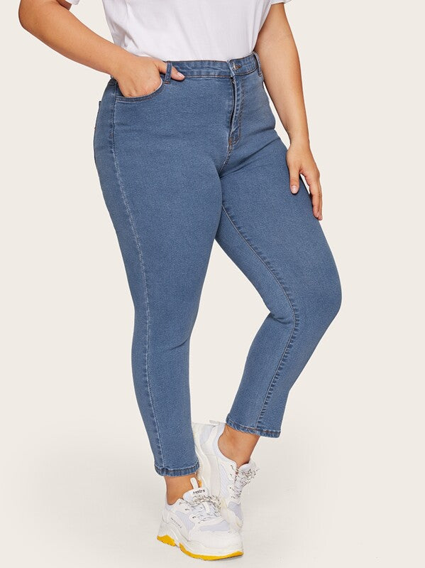 Plus Solid Ankle Jeggings