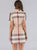 Madras Plaid Double Breasted Belted Dress