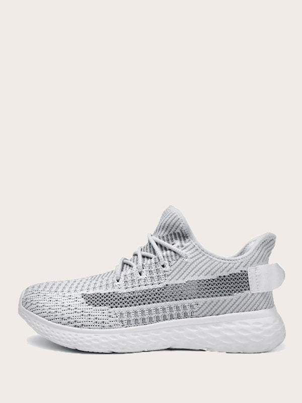 Men Lace-Up Front Knit Sneakers