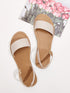 Two Part Flat Sandals in Apricot