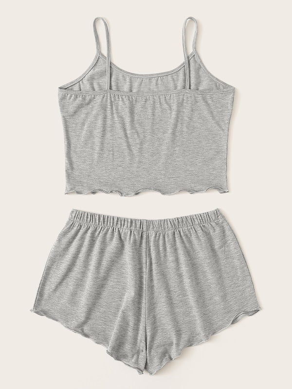 Letter Print Cami Pajama Set