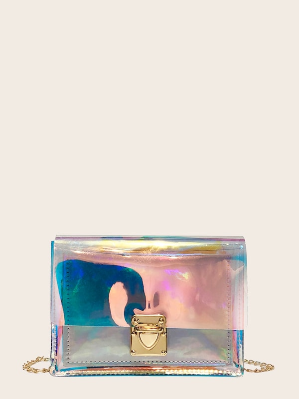 Push Lock Chain Crossbody Bag