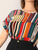 Plus Colourful Striped Top