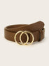 Double Ring Buckle  Brown Belt