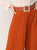Pleated Wide Leg Pants With Pearl Buckle Belt