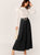 Wide Leg Pleated Trousers With Pearl Beading Belt