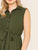 Plus Pocket Detail Button Front Belted Shirt Jumpsuit