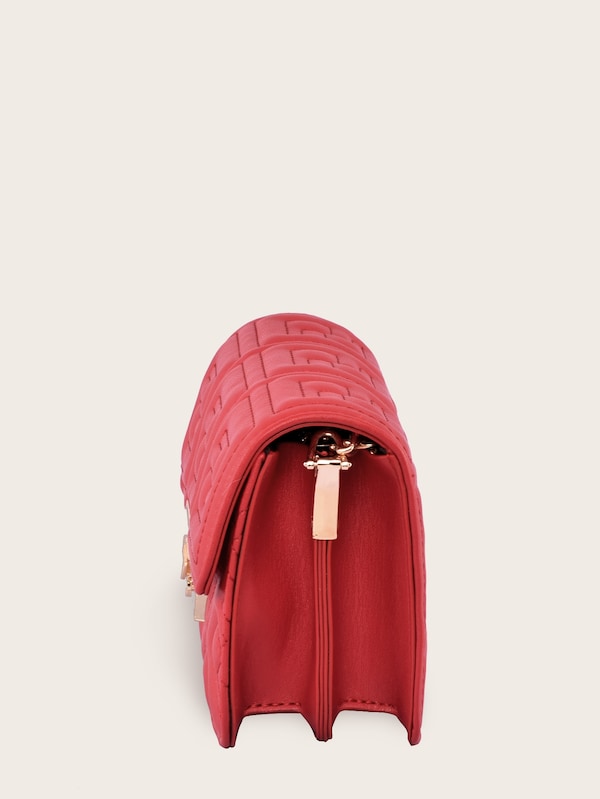 Stitch Detail Chain Crossbody Bag