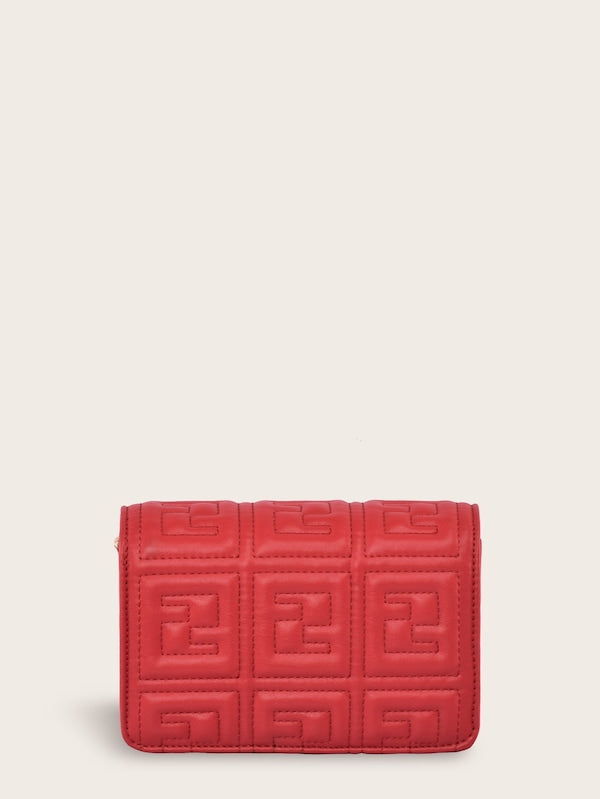 Stitch Detail Chain Crossbody Bag