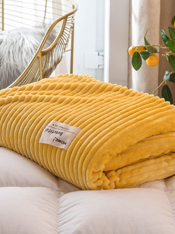Solid Colour Soft Flannel Blanket