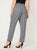 Plus Plaid Paperbag Waist Belted Carrot Trousers