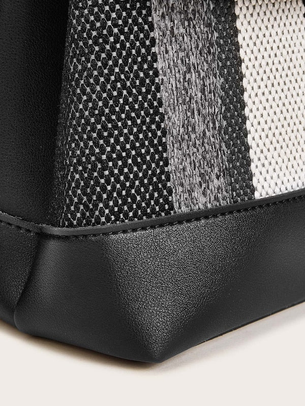 Braided Detail Flap Backpack