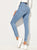 Light Wash Button Front Skinny Jeggings