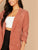 Notch Collar Solid Corduroy Blazer