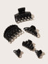 Solid Hair Claw 6 Pack