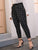 Plus Grid Belted Paperbag Waist Trousers