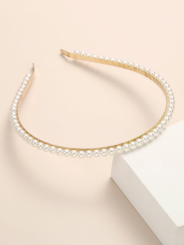 Faux Pearl Hair Hoop