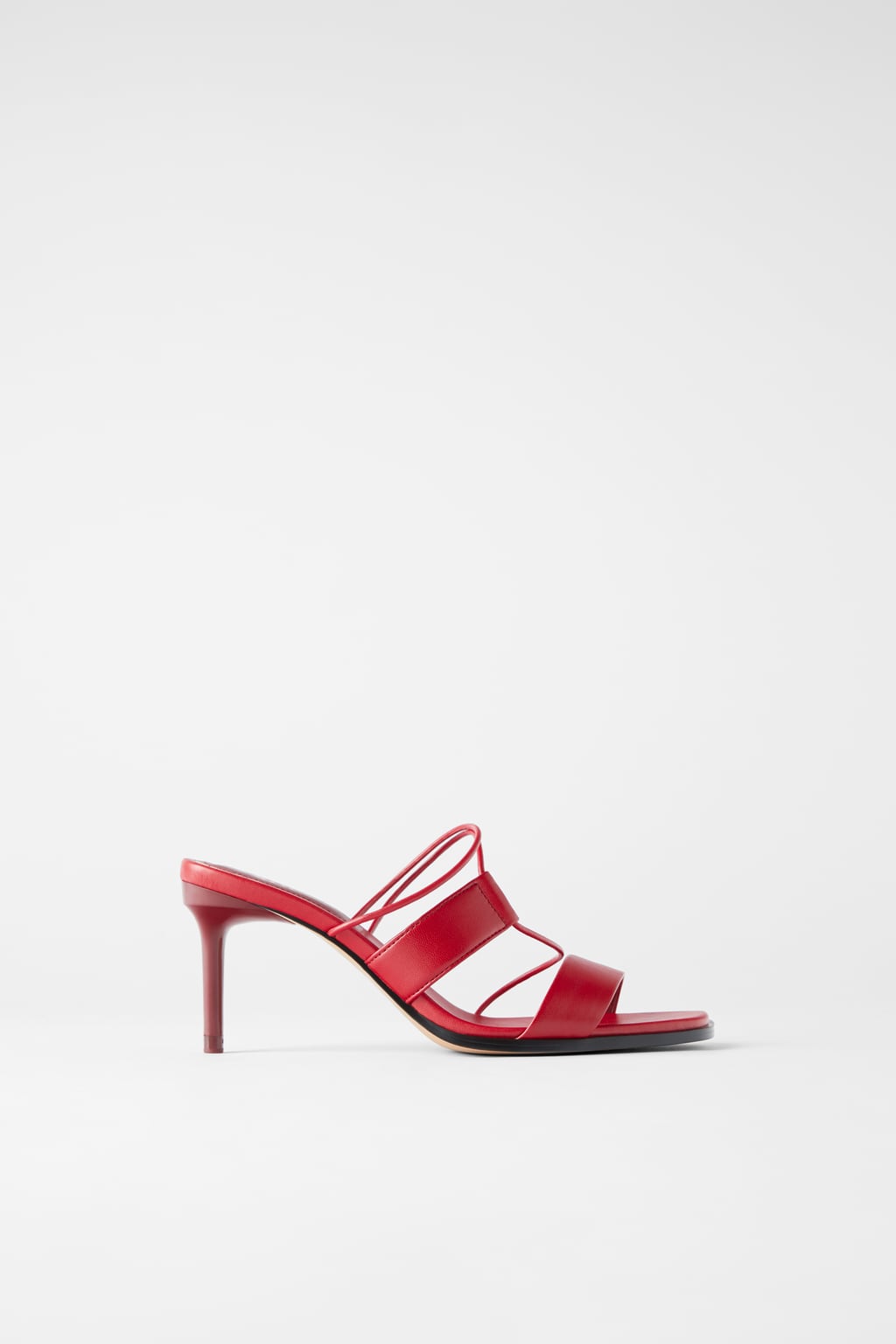 ZARA Leather Strappy High-Heel Sandals