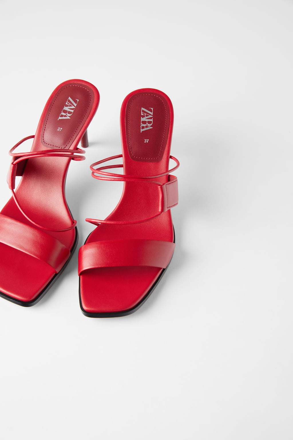 ZARA Leather Strappy High-Heel Sandals
