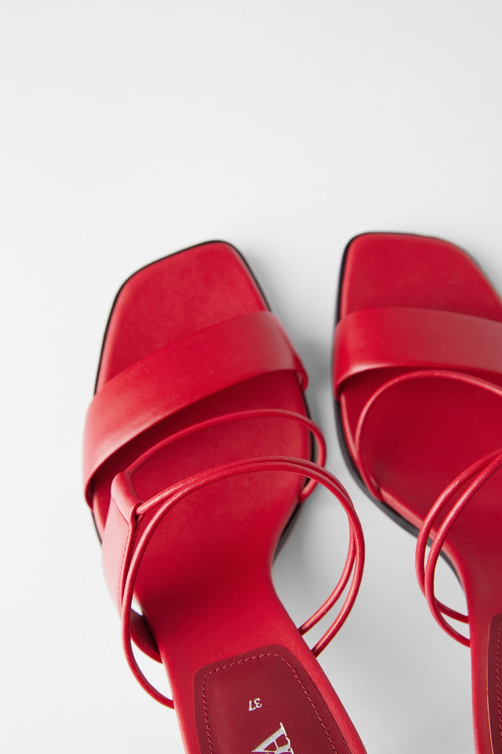ZARA Leather Strappy High-Heel Sandals