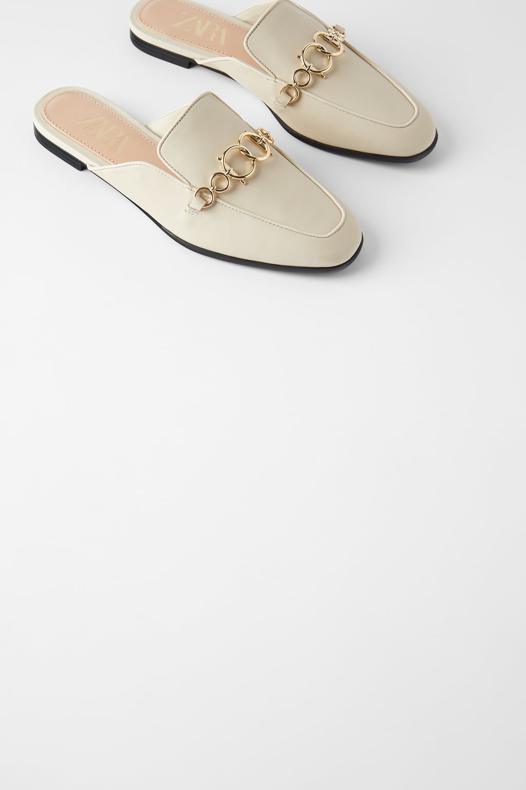 ZARA Leather Mule Loafers