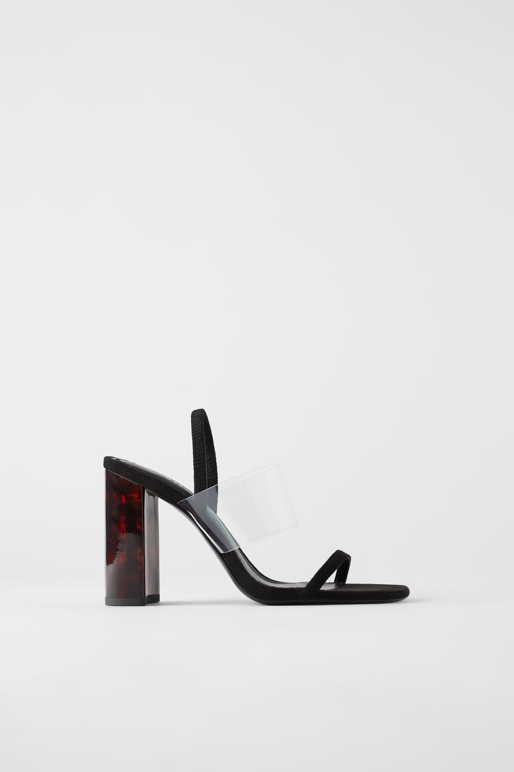 ZARA High-Heel Sandals With Tortoiseshell Methacrylate Heels