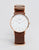 Reclaimed Vintage Inspired Leather Watch in Brown 36mm