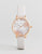Olivia Burton OB16VM12 Abstract Floral Midi Leather Watch In Blush