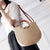 Wooden Handle Knitted Straw Bags