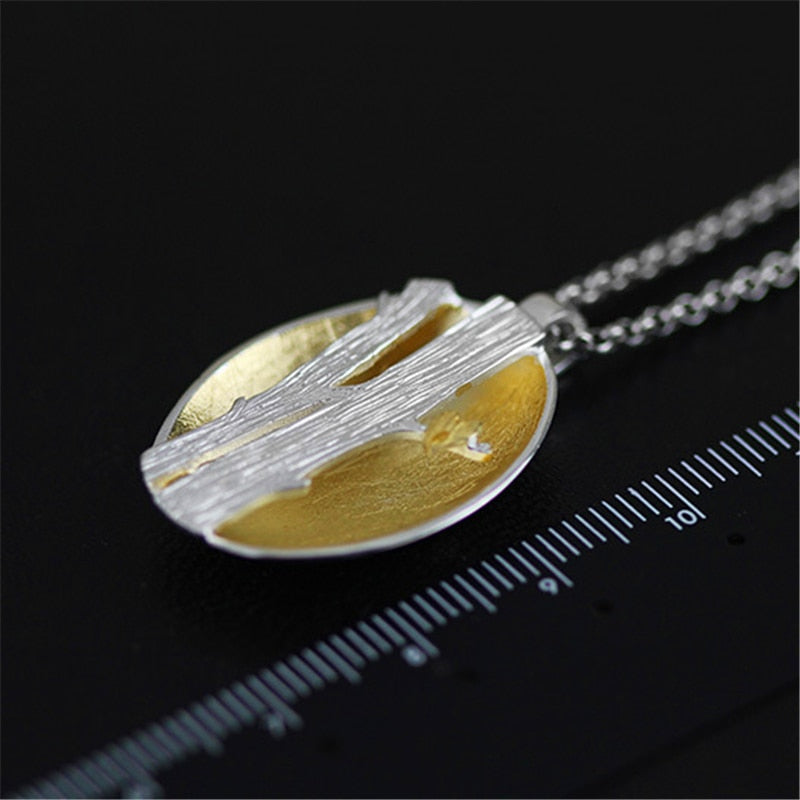 Birds on Branches Pendant Necklace