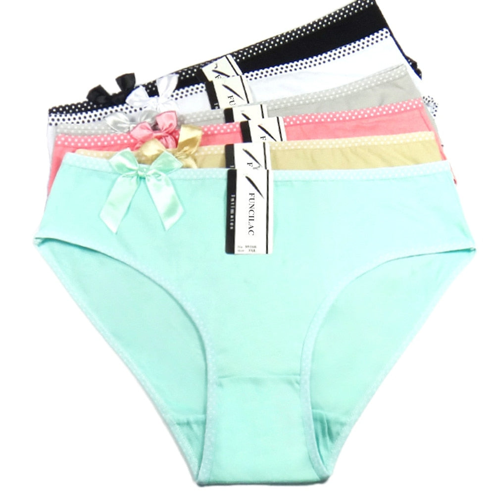 Women's 6 Pack Mid Waist Briefs