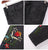 Embroidery Capri Black Jeans