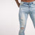 Ripped Lightweight Stretch Jeans