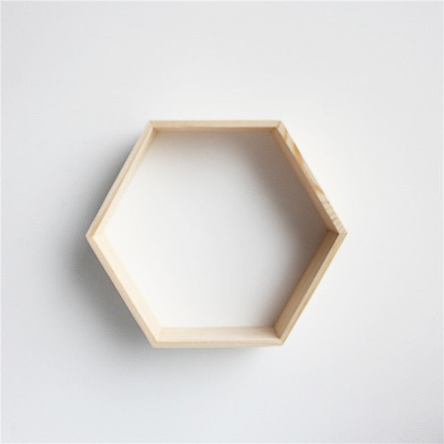 Wood Hexagon Wall Decoration