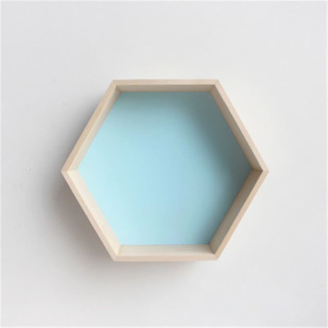 Wood Hexagon Wall Decoration