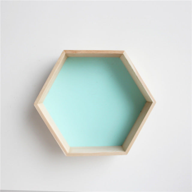 Wood Hexagon Wall Decoration