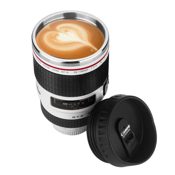 Camera Lens Stainless Steel Travel Coffee Mug