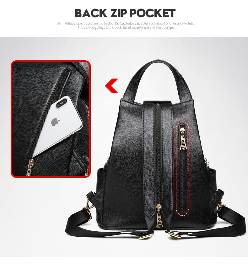 FOXER Genuine Leather Backpack