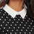 Contrast Collar Polka Dot Dress