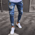 Hole Embroidered Slim Jeans