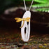 Leaf and Dragonfly Pendant
