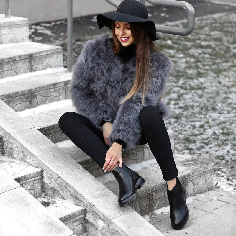 Natural Fur Waterproof Boots