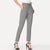 Mid Waist Plaid Workwear Tapered Pants