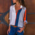 Color Block Striped Button Shirt