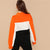 Plus Size Colorblock Zipper Sweatshirts