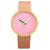 Women Contrast Leather Quartz Watch
