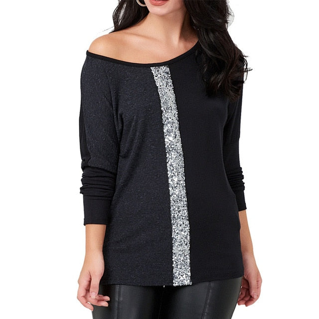 Long Sleeve Patchwork Blouse