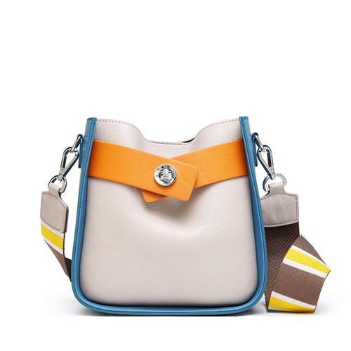 Contrast Color Bucket Shoulder Bag